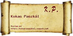 Kokas Paszkál névjegykártya
